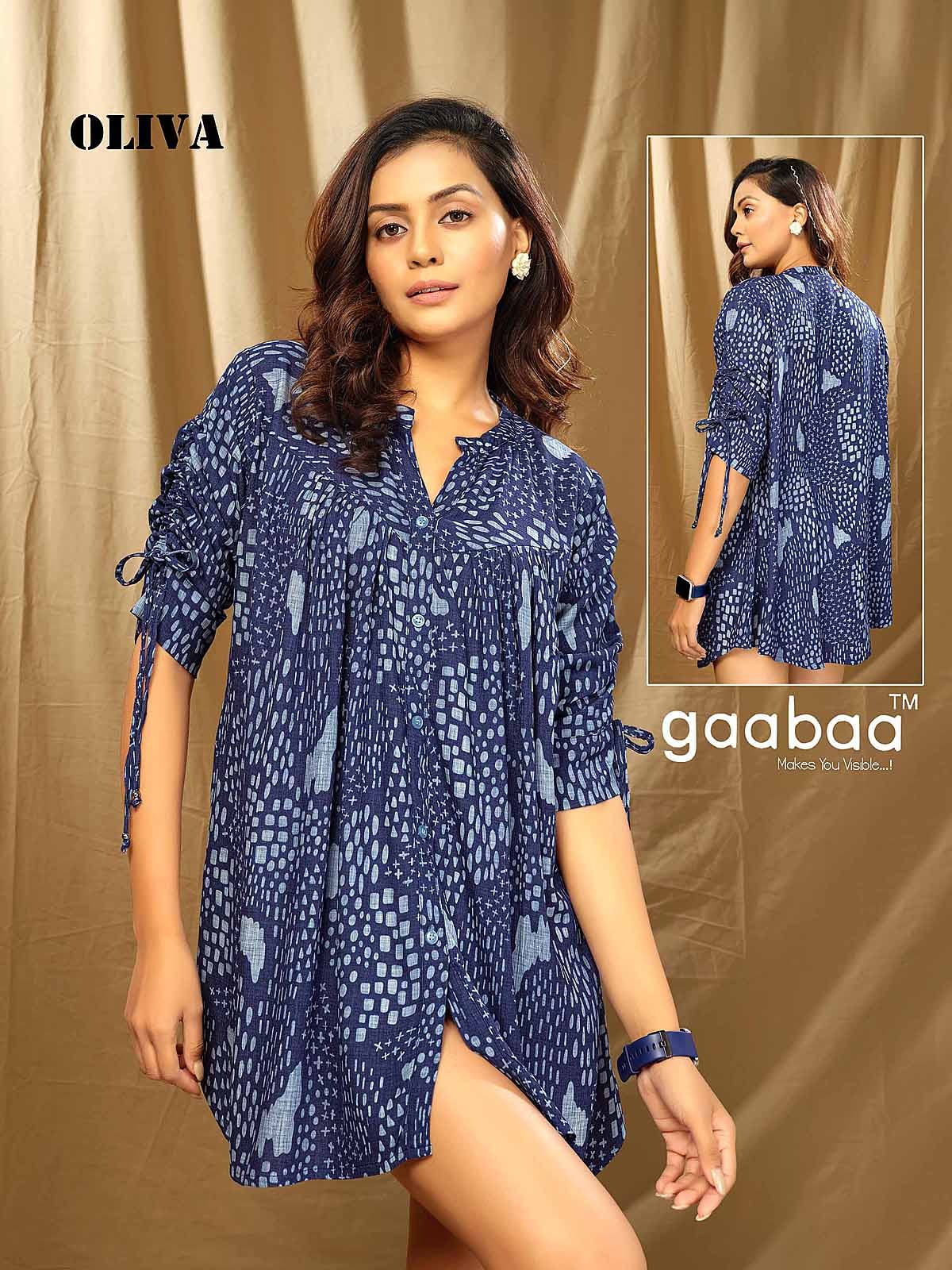 Oliva Rayon Printed Western Ladies Top Catalog